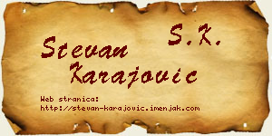 Stevan Karajović vizit kartica